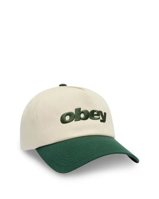 Obey Green Logo-Embroidered Baseball Cap for men