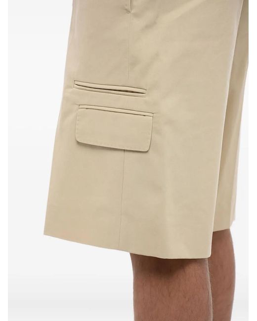 McQueen Natural Tailored Cotton Shorts for men