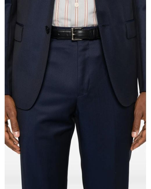 Zegna Blue Single-Breasted Notch-Lapel Suit for men