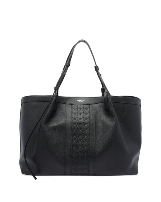Serapian ウーブン ショルダーバッグ Black