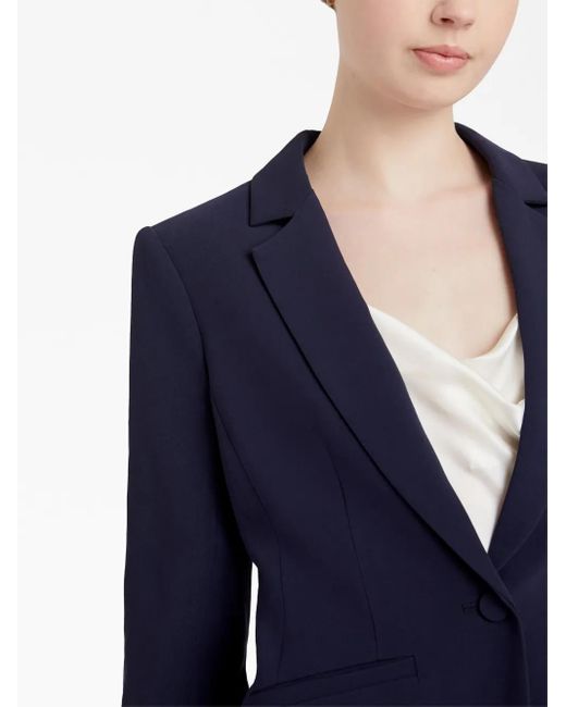 Cinq À Sept Blue Three-Quarter Length Sleeved Blazer