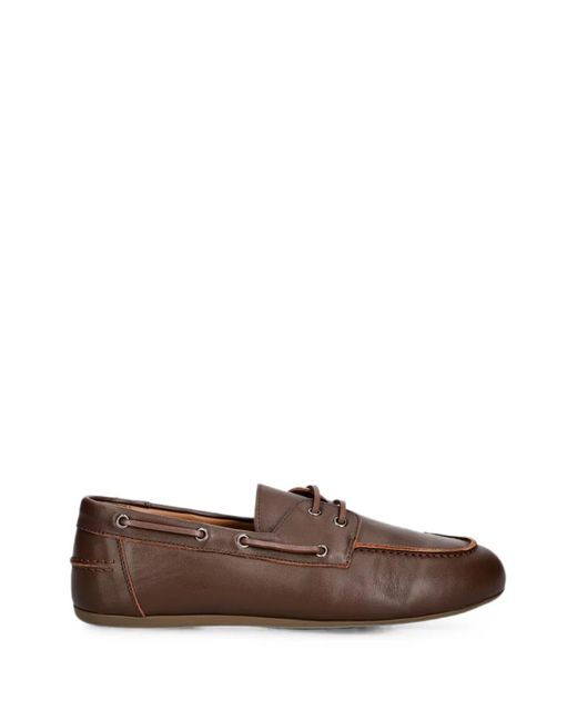 JONAK PARIS Brown Mocassins En Cuir À Lacets Lalie