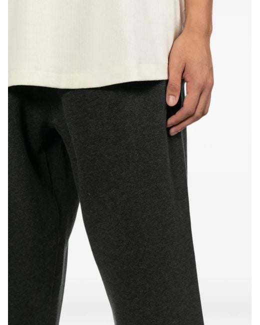 Essentials White Logo-Patch Track Pants for men