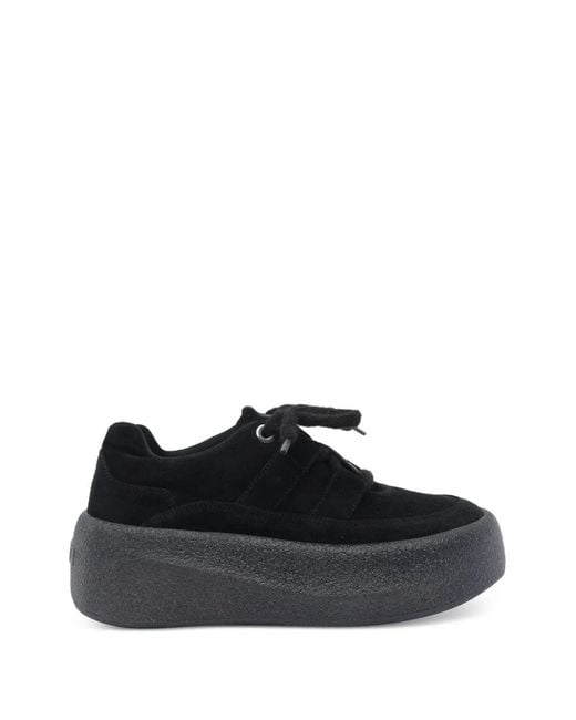 Vic Matié Black Round-Toe Suede Sneakers