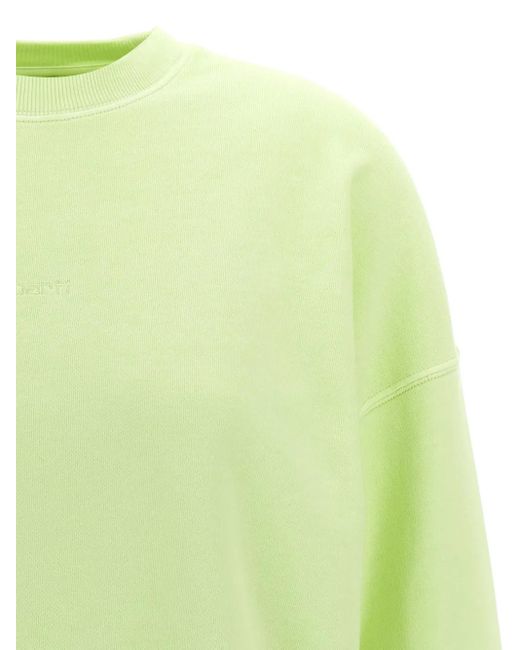 Carhartt Green Logo-Embroidered Sweatshirt