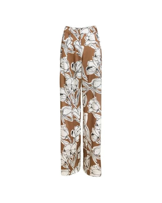 Tanya Taylor White Jodi Floral Trousers