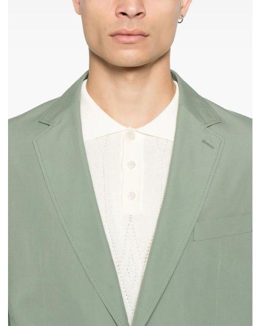 Fursac Green Single-Breasted Blazer for men