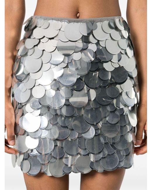 GIUSEPPE DI MORABITO Metallic Sequin-embellished Mini Skirt