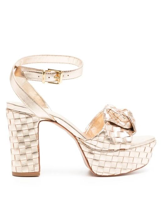SCHUTZ SHOES Natural 100Mm Kareena Knot Platform Sandals