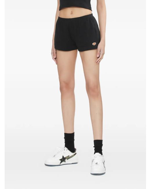 AAPE BY A BATHING AP Black Elasticated Logo Shorts