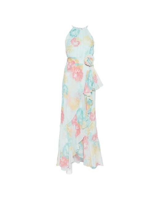Marella White Ruffled Floral Dress