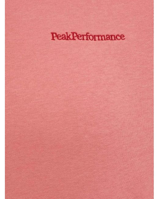 Peak Performance ロゴ パーカー Pink