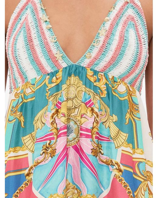 Camilla Maxi-Jurk Met Gehaakt Detail in het White