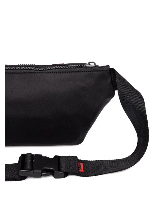 HUGO Black Multi-Pocket Belt Bag for men