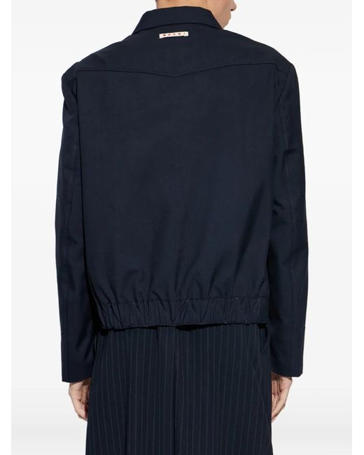 Marni Blue Zip-Up Jacket for men