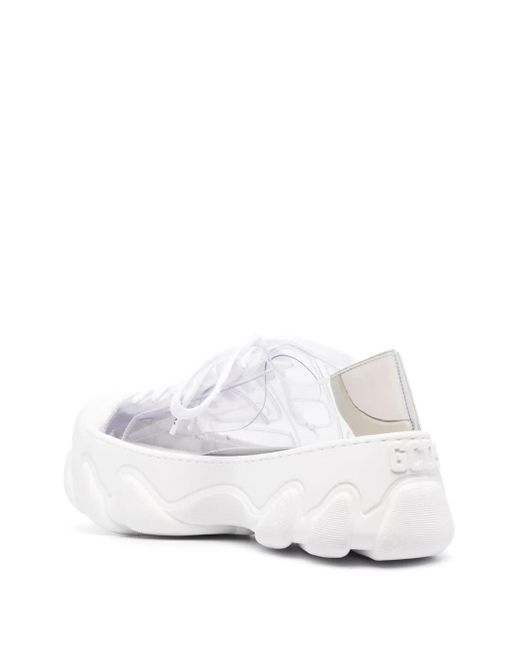 Gcds White Ibex Transparent Low-Top Sneakers for men