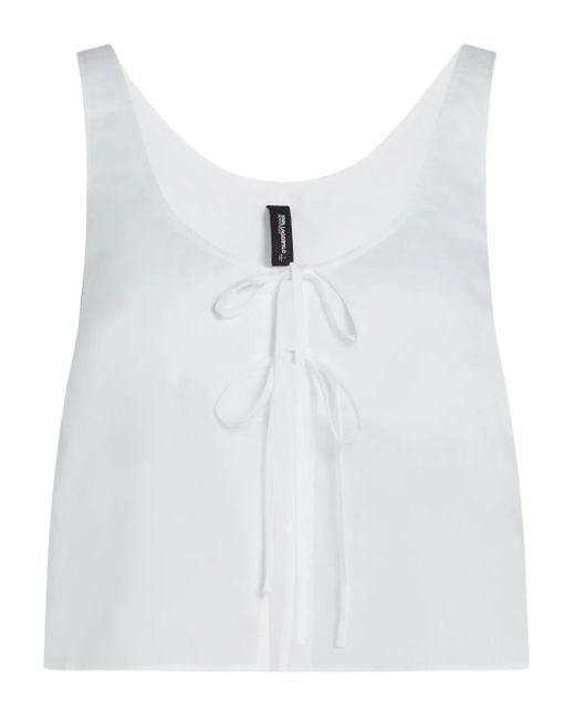 Karl Lagerfeld White Oberteil Aus Baumwolle