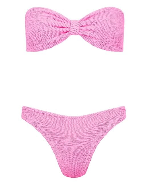 Hunza G Jean バンドゥ ビキニ Pink