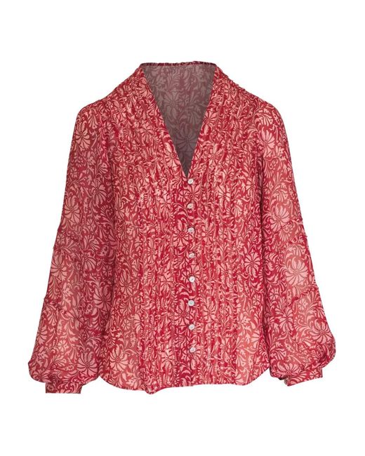 Blouse Ashlynn À Fleurs Veronica Beard en coloris Red