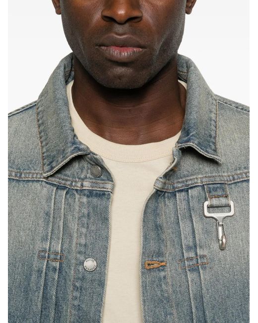 Reese Cooper Blue Pocket Denim Jacket for men