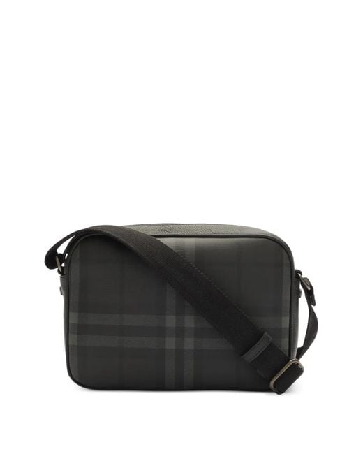 Burberry Black Check Crossbody Bag for men