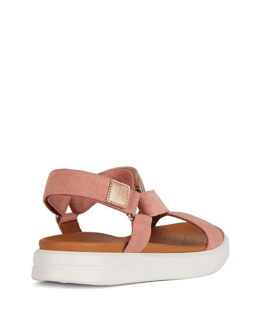 Geox Brown Suede Flat Sandals