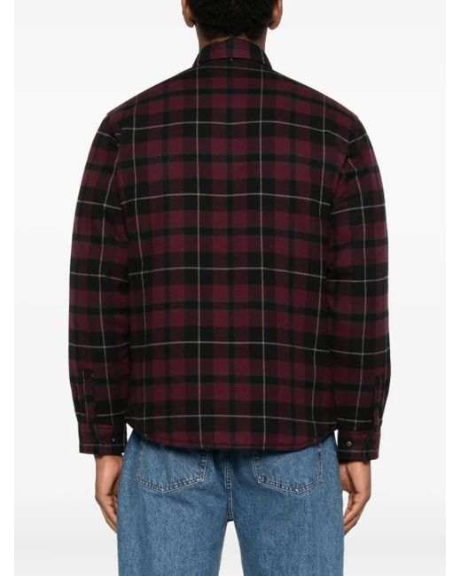 Carhartt Purple Checked Buttoned Jacket for men