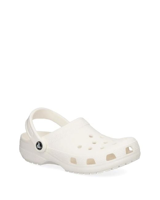 CROCSTM White Perforated Heel-Strap Clogs
