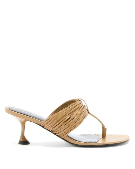 Proenza Schouler Metallic Geraffte Sandalen