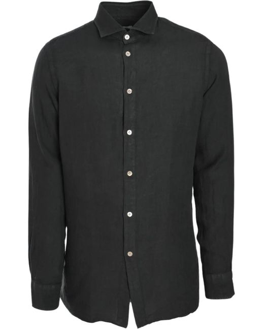 Boglioli Black Linen Shirt for men