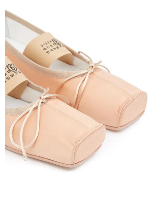 MM6 by Maison Margiela Pink Anatomic Numbers Ballet Flat