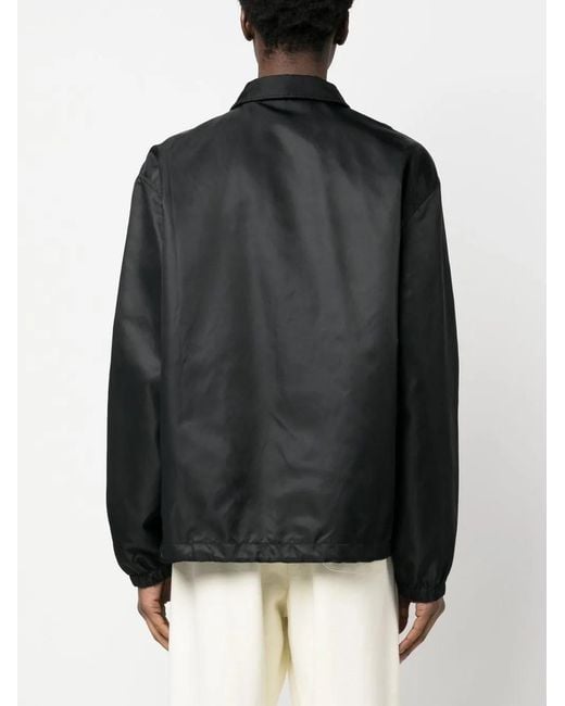 Palm Angels Black Logo-patch Bomber Jacket for men