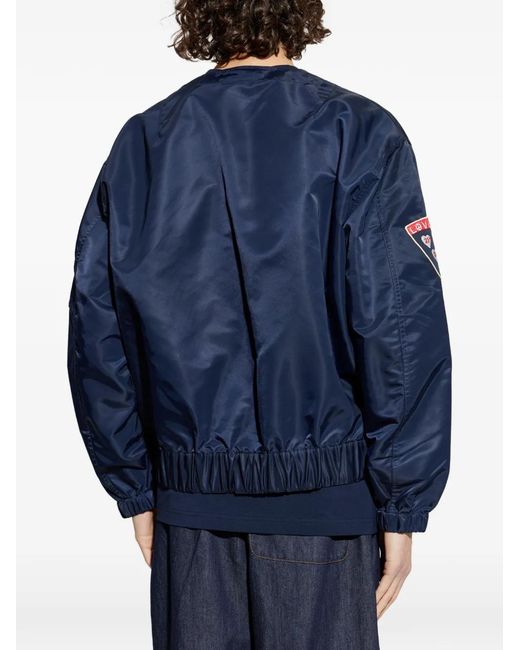 Chaqueta Bómber Con Parche Del Logo KENZO de hombre de color Blue