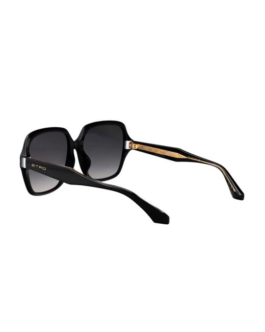 Etro Black Square-Frame Sunglasses