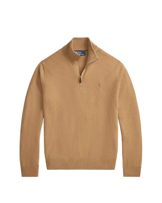 Polo Ralph Lauren Natural Quarter-Zip Wool Sweater for men