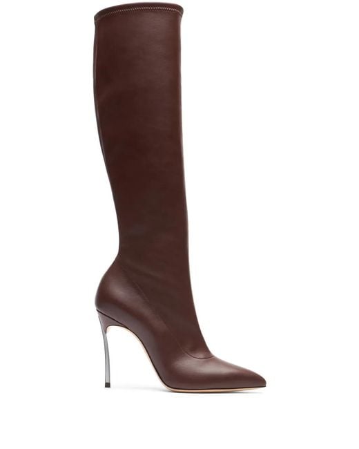 Casadei Brown 100Mm Blade Boots