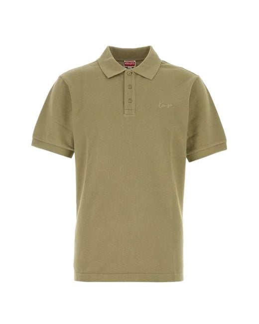 KENZO Green Signature Slim Polo Shirt for men