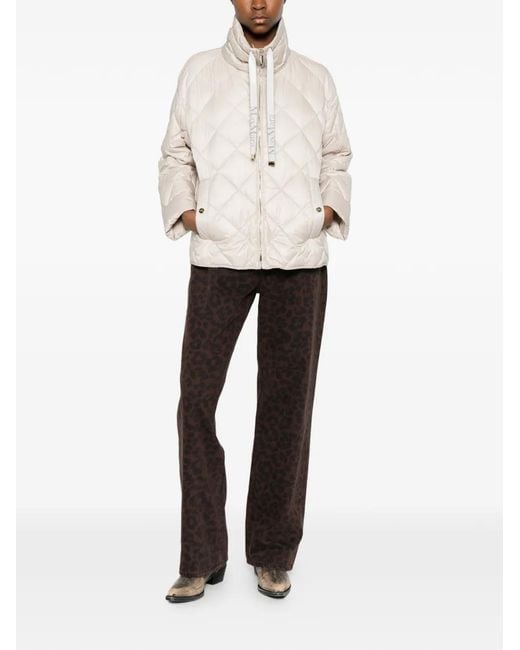 Max Mara White Padded Blouson Jacket