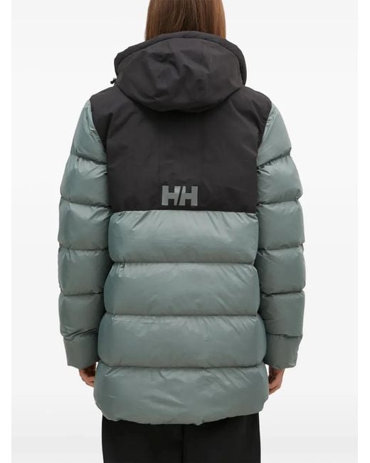 Helly Hansen Gray Hooded Logo Padded Jacket for men