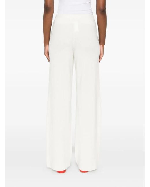 Fabiana Filippi White Ribbed Trousers