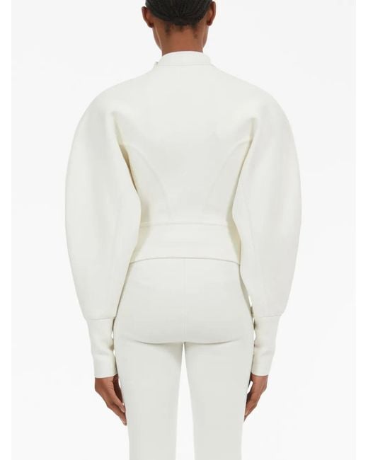 Ferragamo White Asymmetrical Jacket