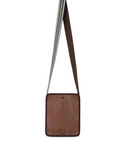 Etro White Small Arnica Paisley-Patterned Shoulder Bag for men