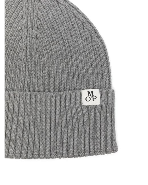 Marc O' Polo Gray Ribbed Label Cap for men