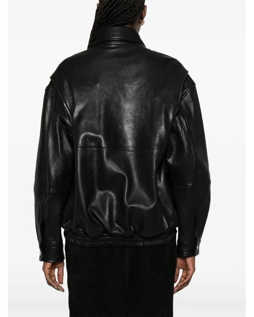 Nour Hammour Black Veste Doran En Cuir