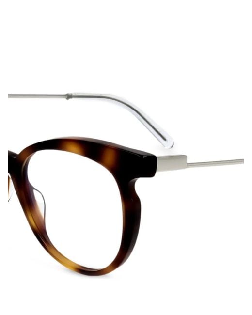 Marni White Tortoiseshell-Effect Cat-Eye Glasses