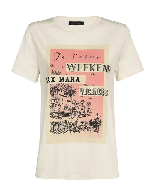 Weekend by Maxmara グラフィック Tシャツ White
