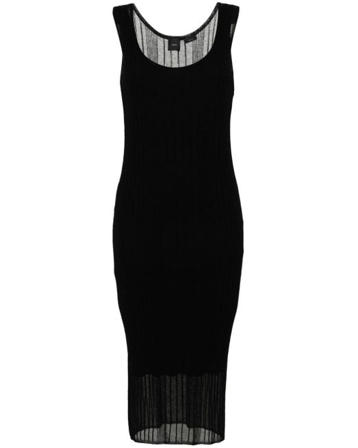 Pinko Black Layered Midi Dress