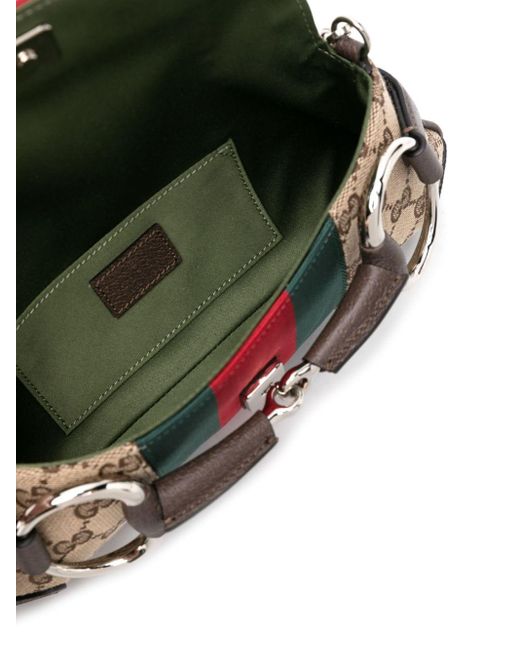 Petit sac porté épaule Horsebit Chain Gucci en coloris Natural