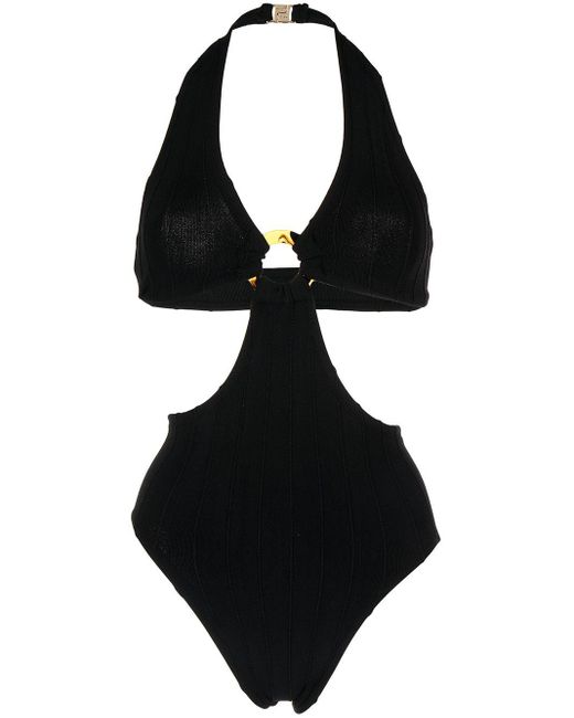 Hunza G Ursula Halter-neck Swimsuit in Black | Lyst