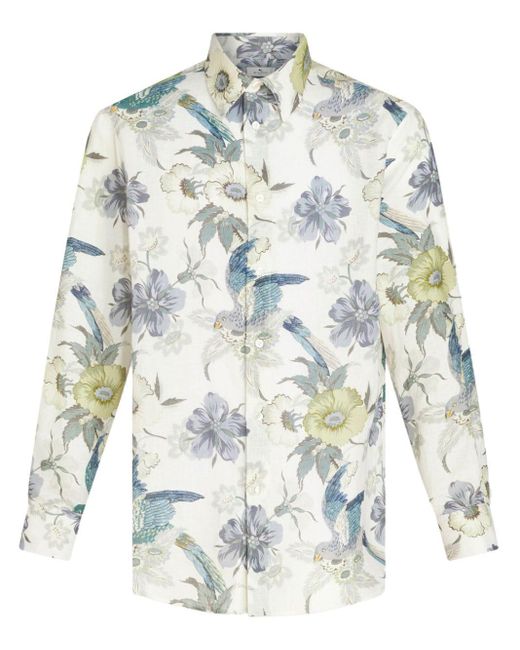 Etro Overhemd Met Bloemenprint in het Multicolor voor heren